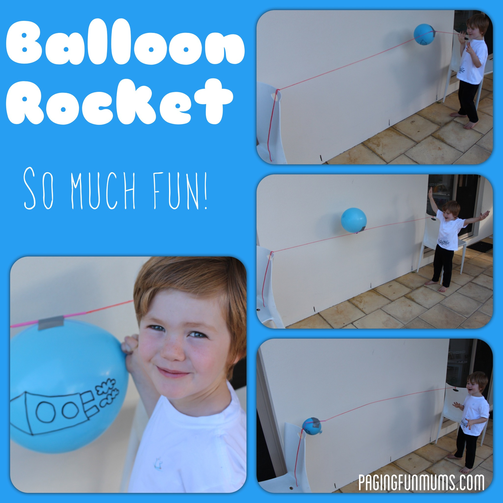 Balloon Rocket…an easy & FUN Science Experiment for Kids