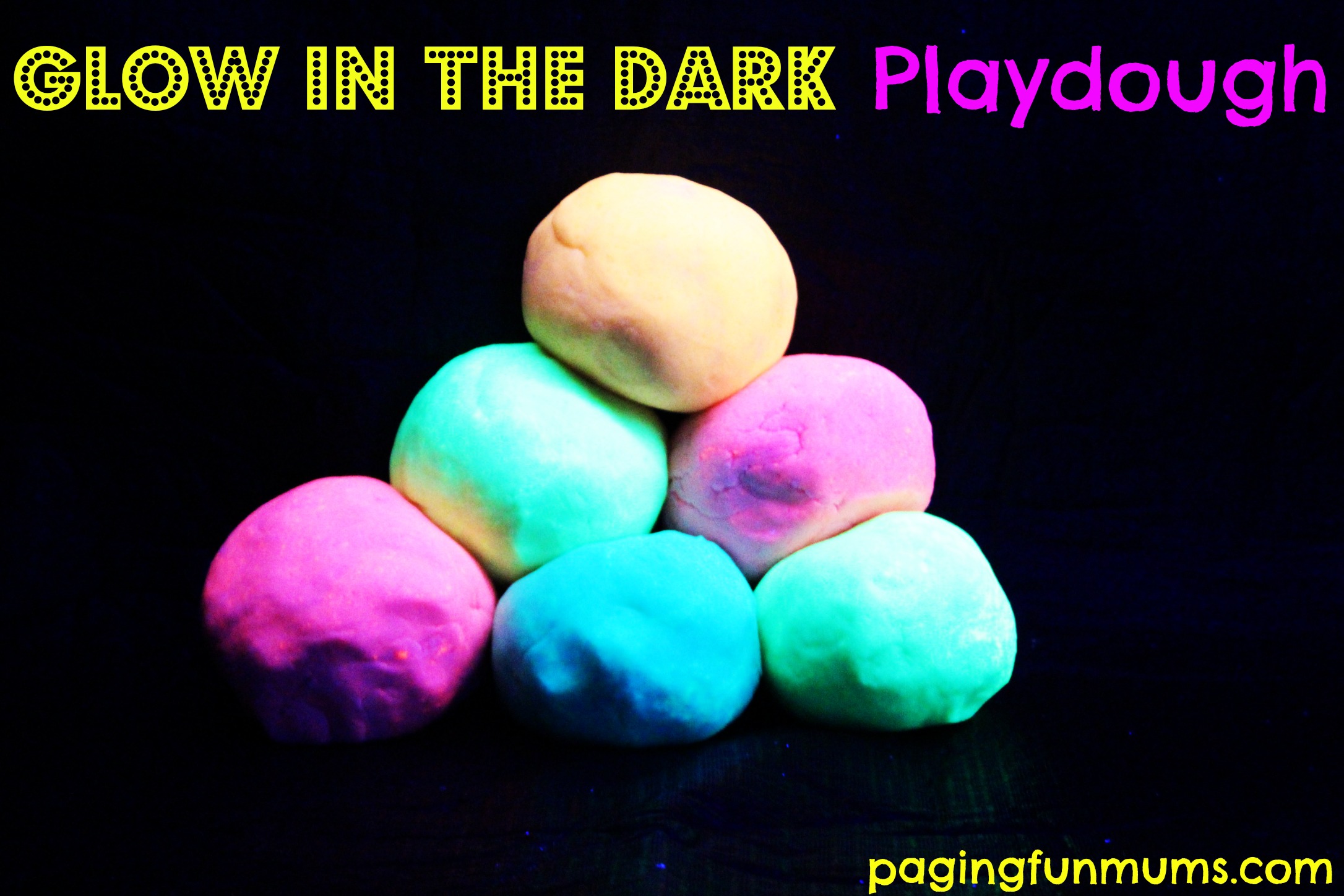 Glow in the dark, no cook Playdough
