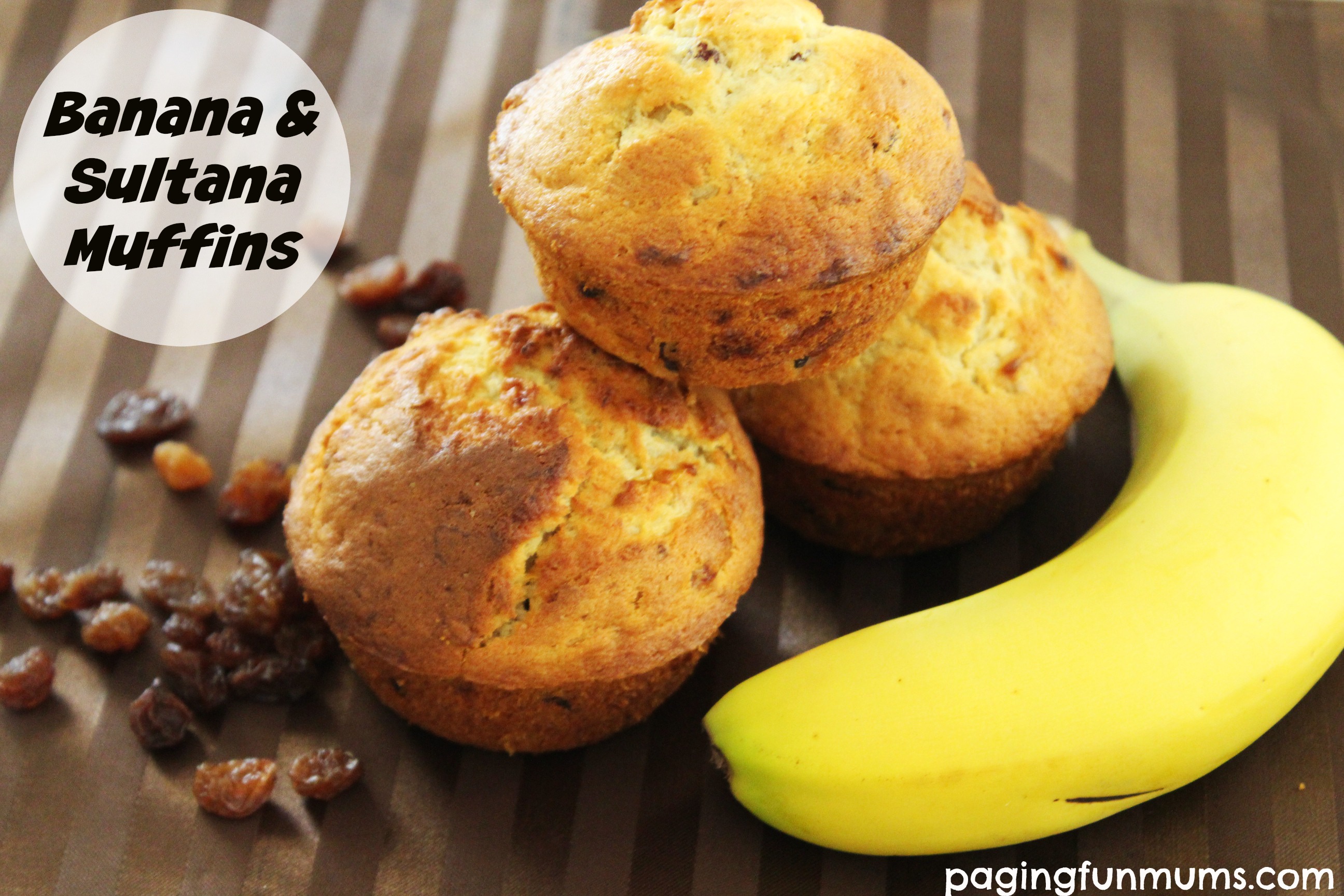 Banana &amp; Sultana Muffins - a delicious lunch box snack