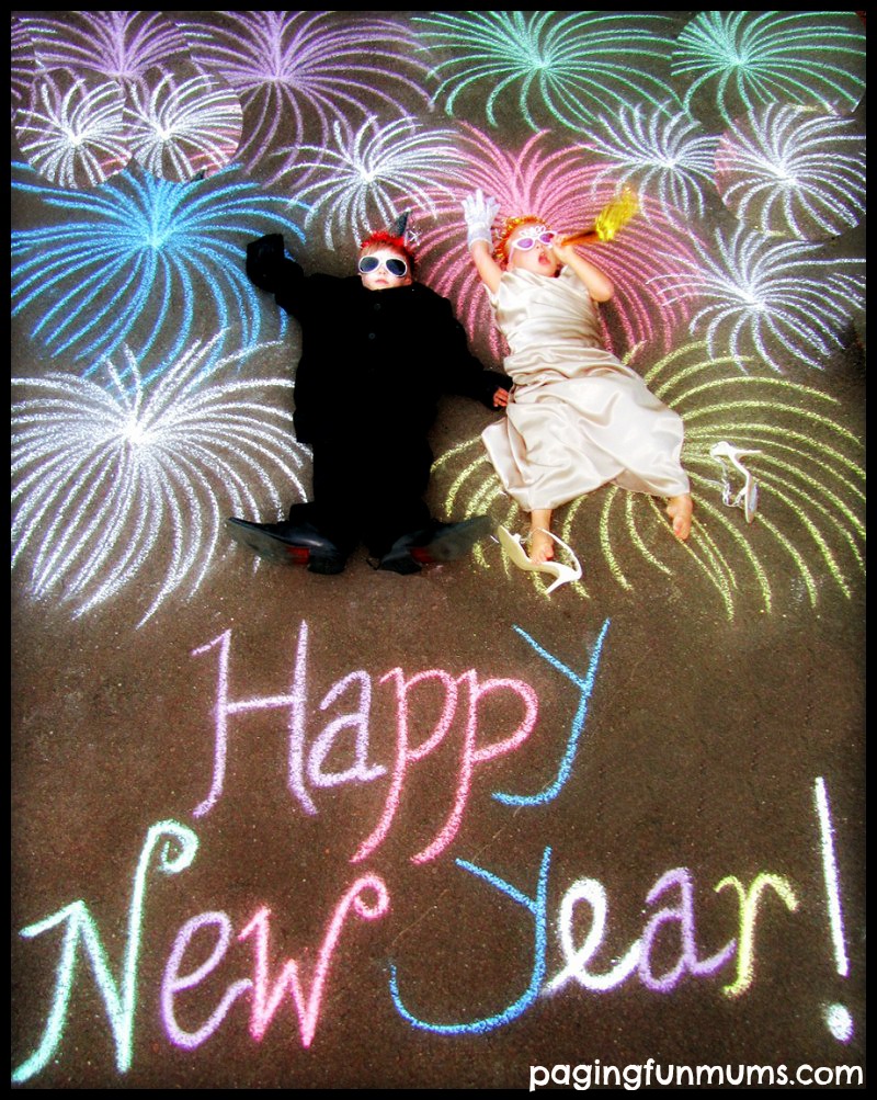 Happy New Year Chalk Art