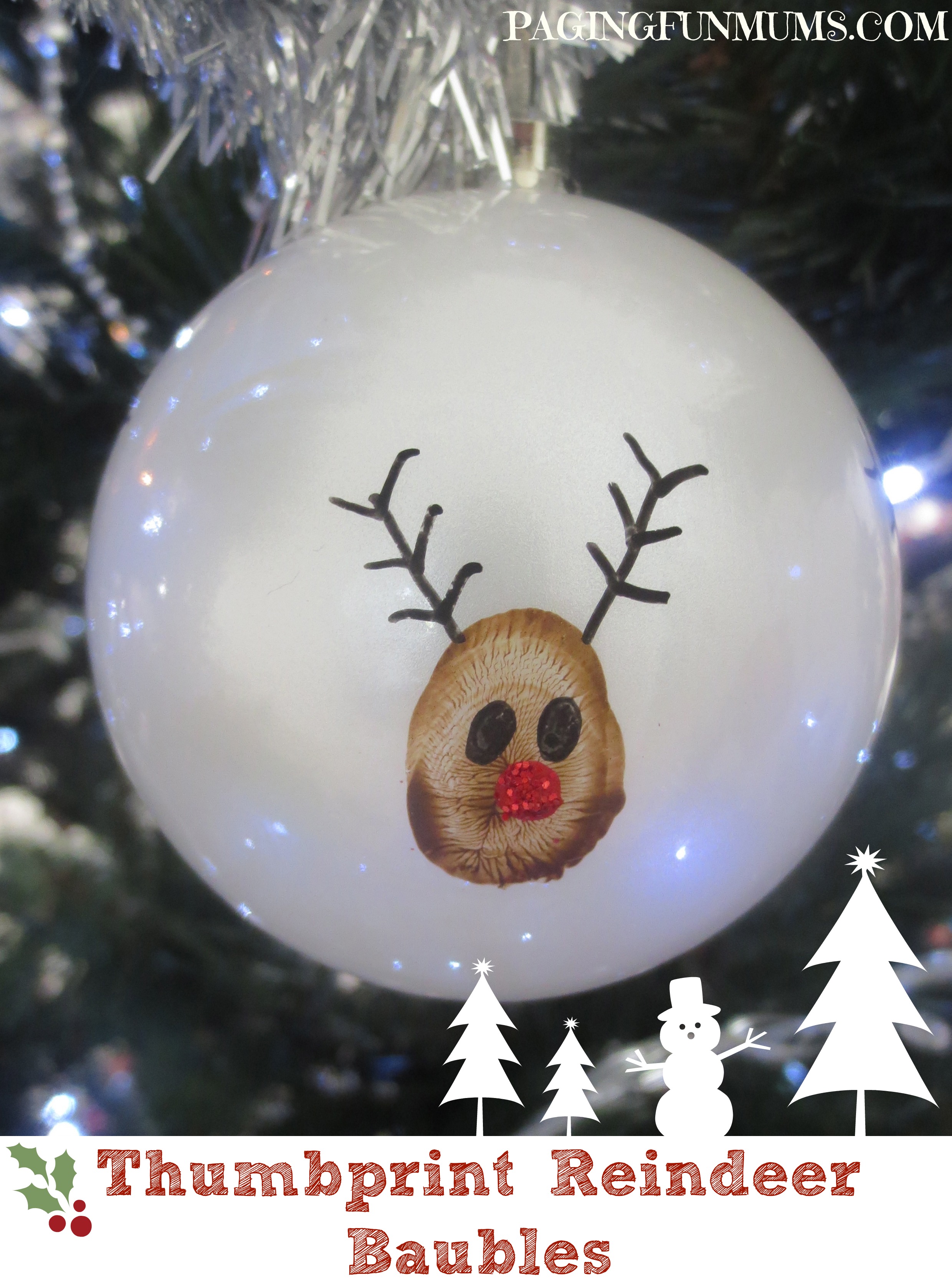 reindeer thumbprint ornaments