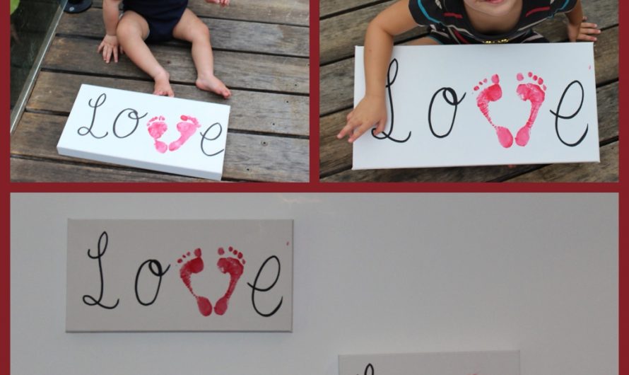 Valentine’s Day Canvas Footprints – Louise
