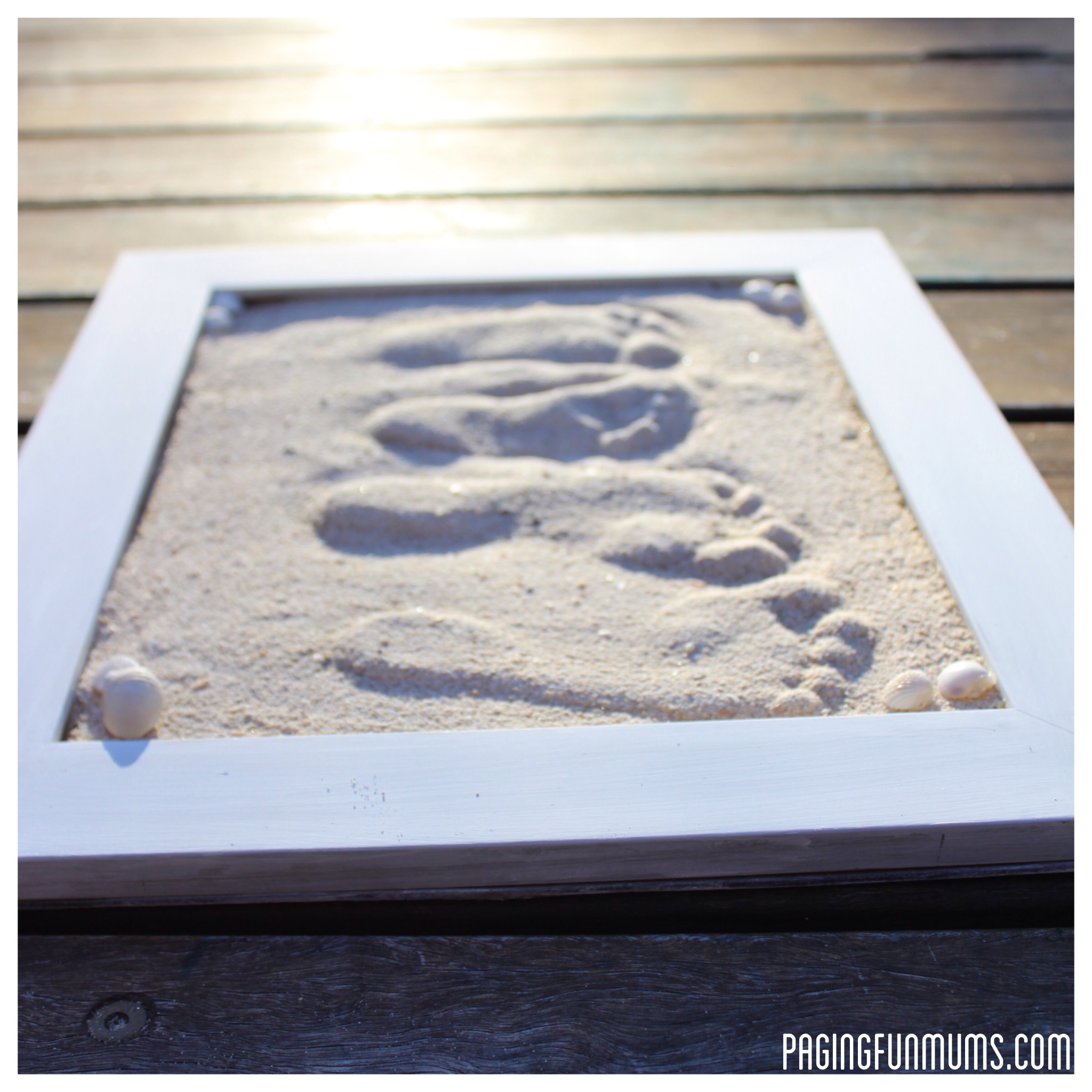 Cement best sale baby footprints