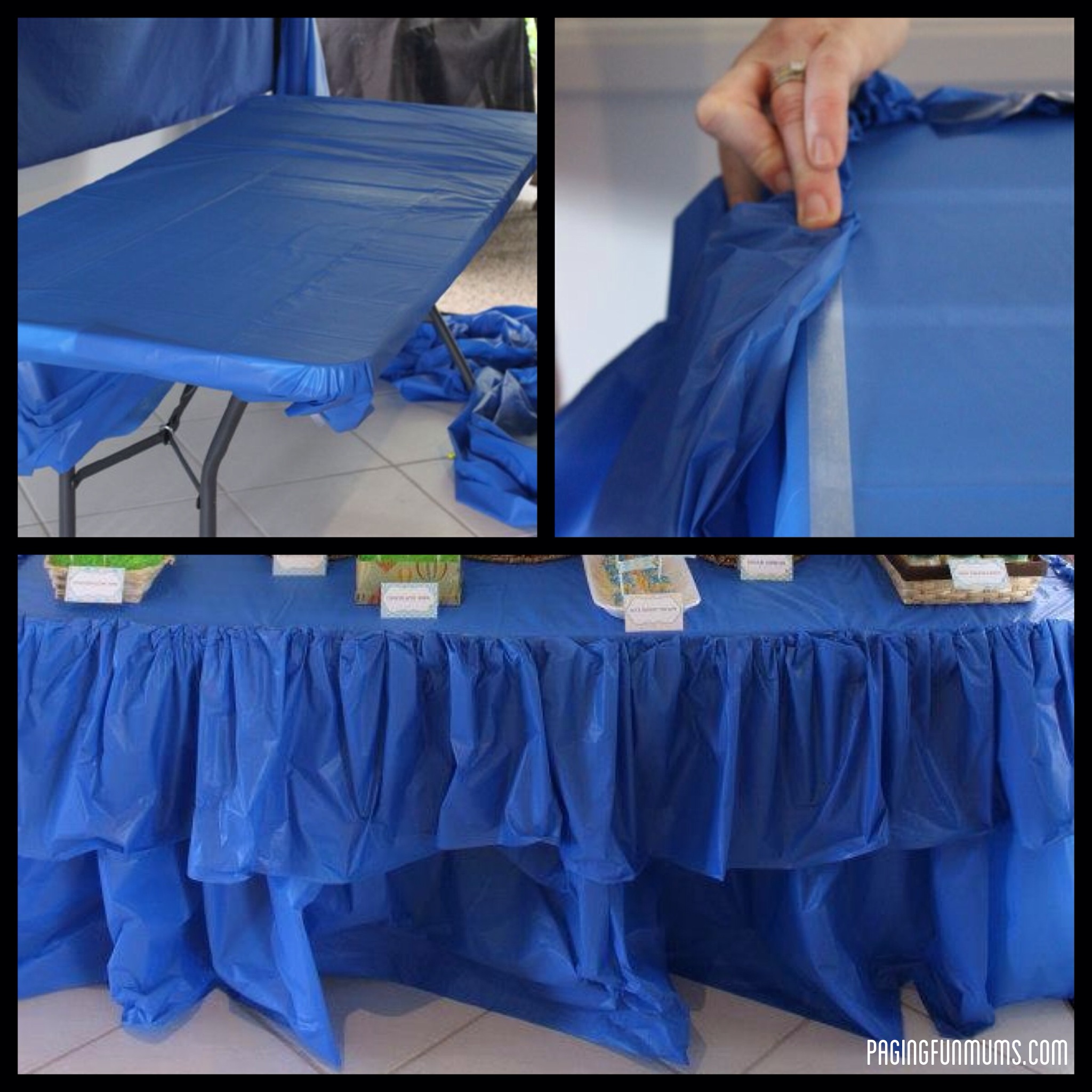 ruffled tablecloth diy