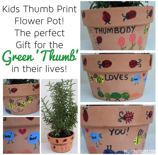 Thumbprint Flower Pot – Lovely gift for any green ‘thumb’