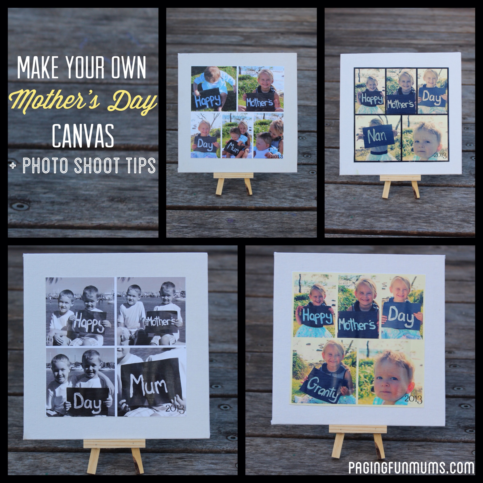 Diy Mothers Day Canvas Photo Shoot Tips Paging Fun Mums