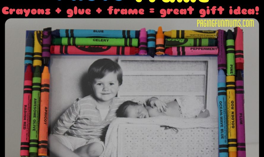 Crayon Photo Frame – handmade by kids