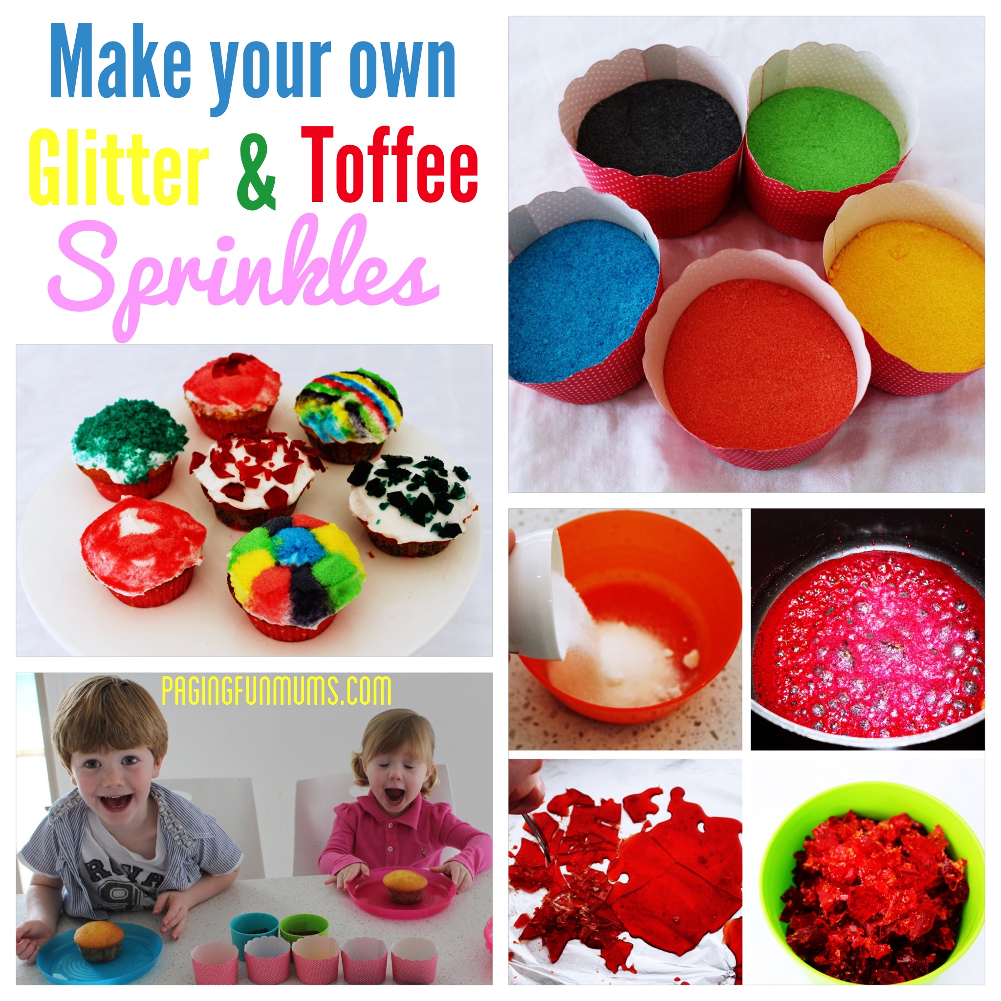 Make your own Glitter & Toffee Sprinkles!