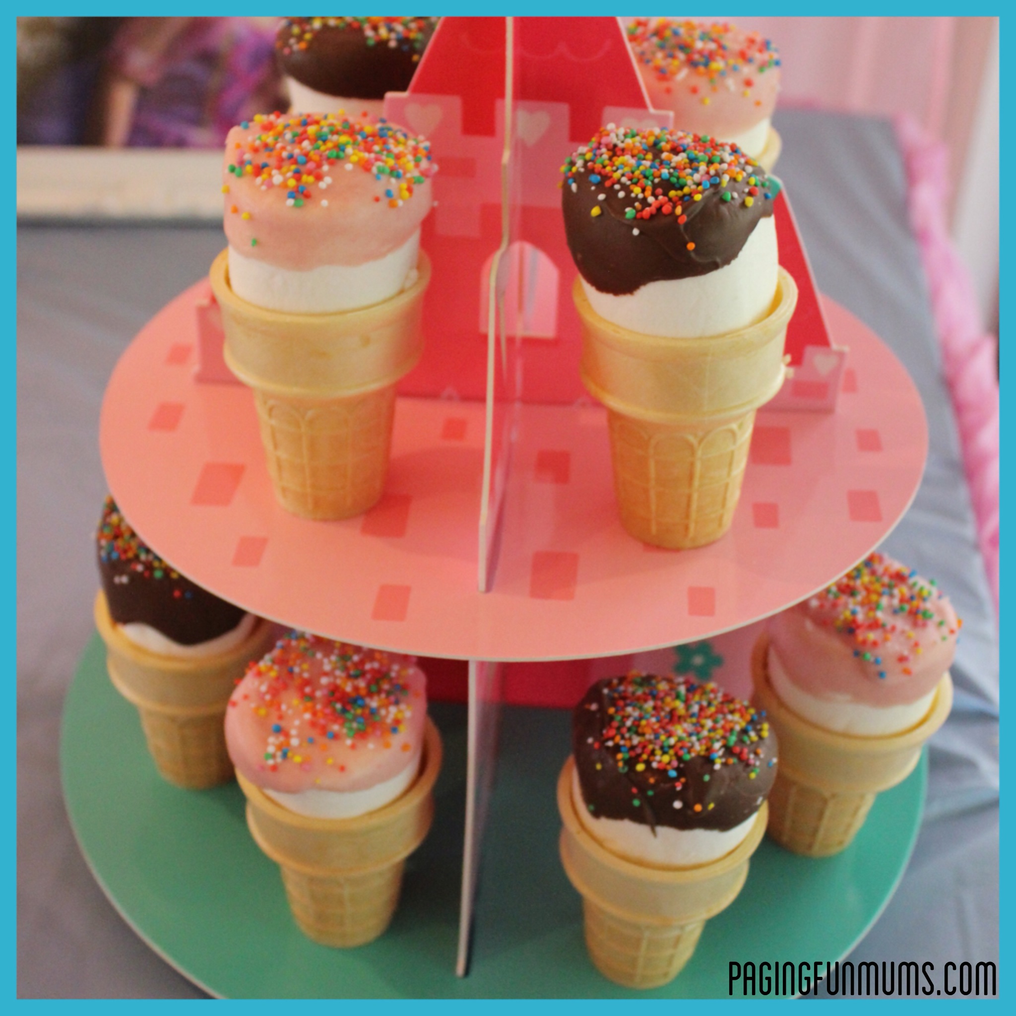 Marshmallow Ice Cream Cones