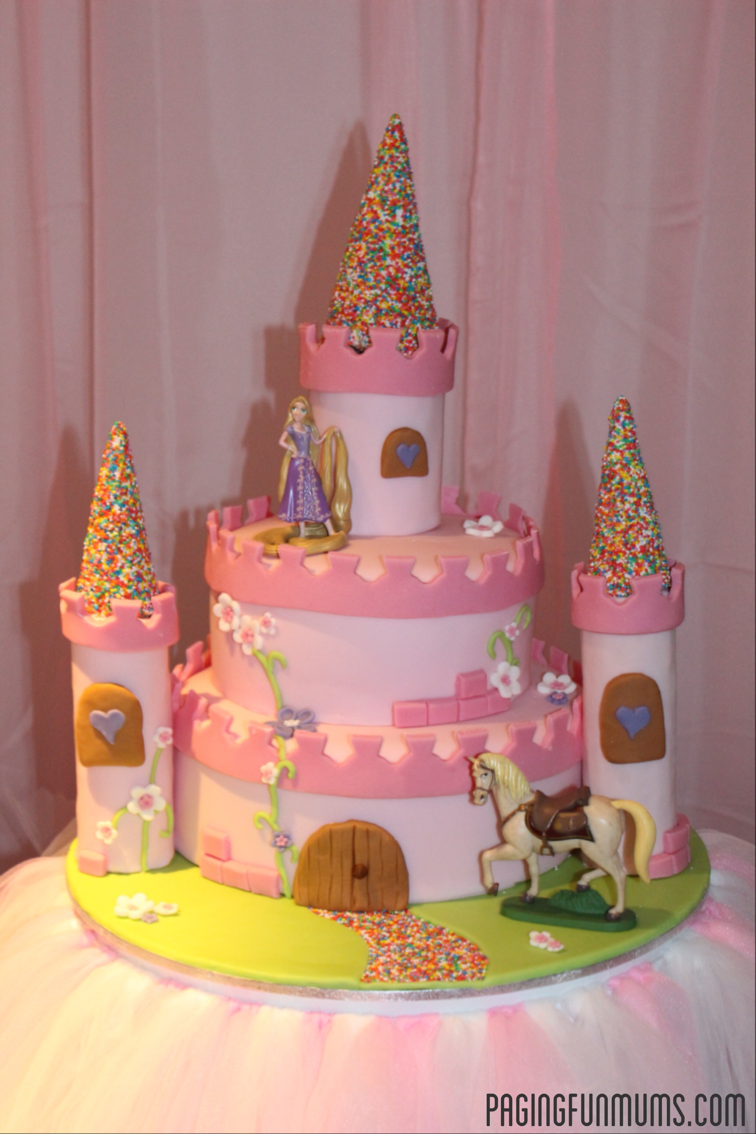 DIY Princess Castle Cake