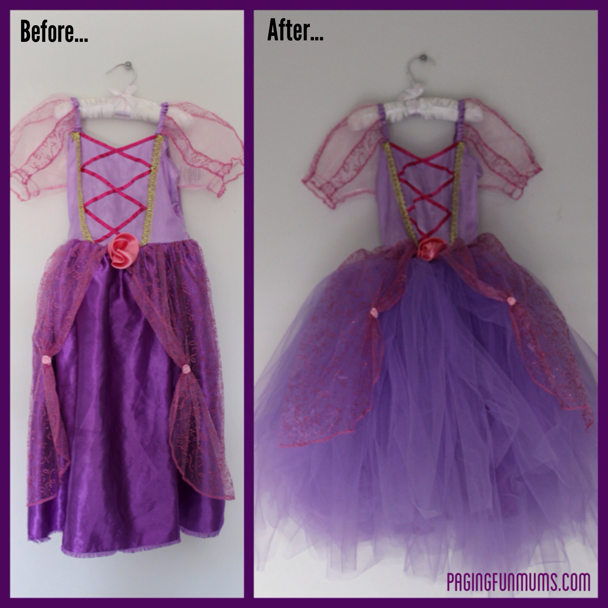 Princess Ball Gown with no sew tutu