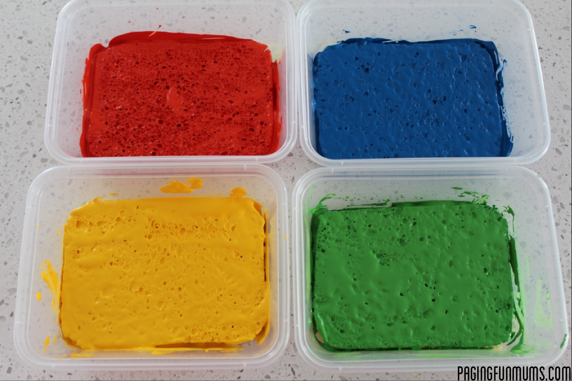 Make your own Paint Sponge Pads for Toddler Stamping Fun