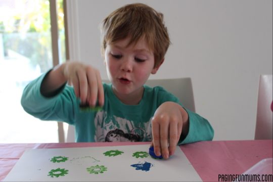 Homemade Stamp Pads for kids