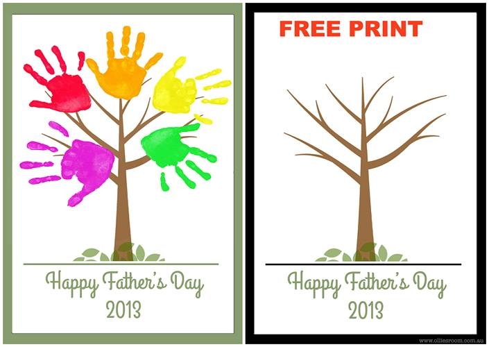 Father's day best sale handprint tree