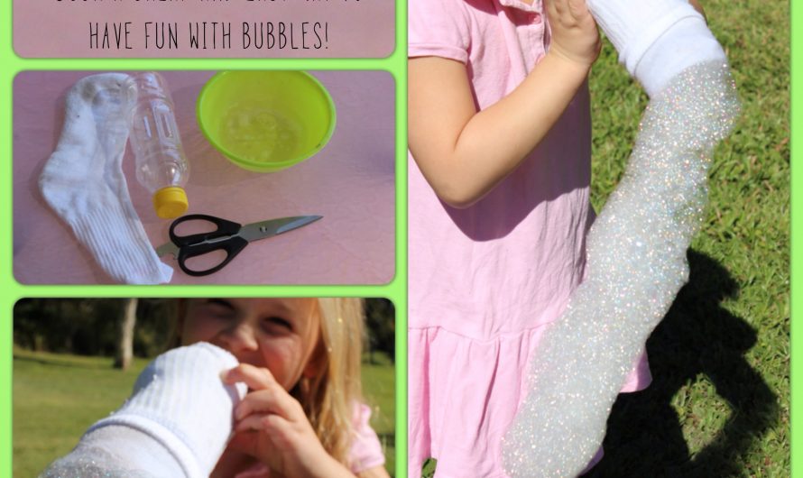 DIY Sock Bubble Blower!