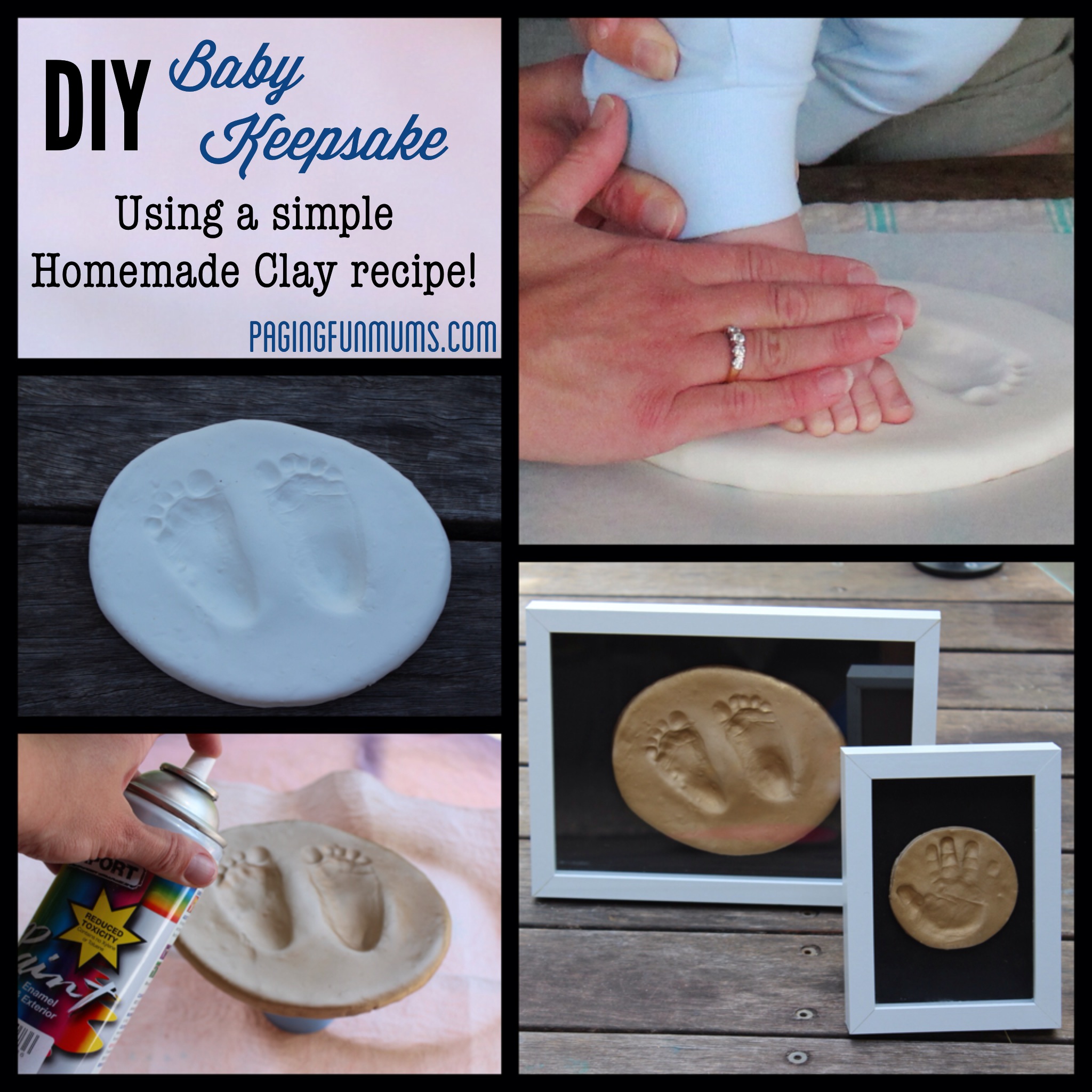 DIY Baby Keepsake - using Homemade Clay! - Paging Fun Mums