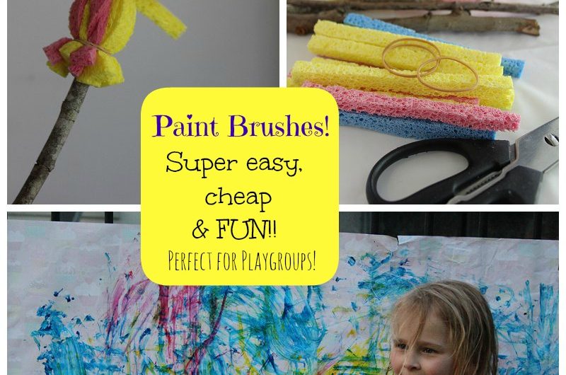 DIY Sponge Paint Brushes