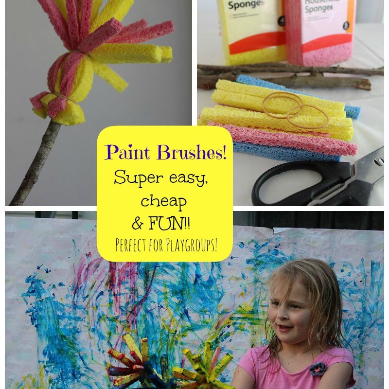 Kids Art & Crafs Sponge Painting Brushes DIY Learning Foam Brushes