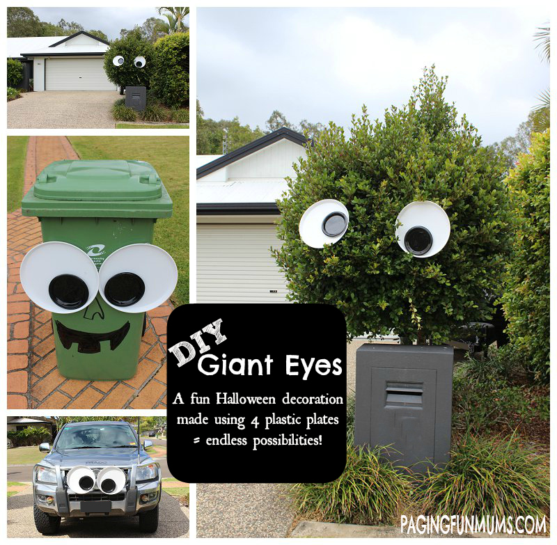 DIY Giant Googly Eyes  Halloween diy, Cheap diy halloween decorations,  Halloween decorations