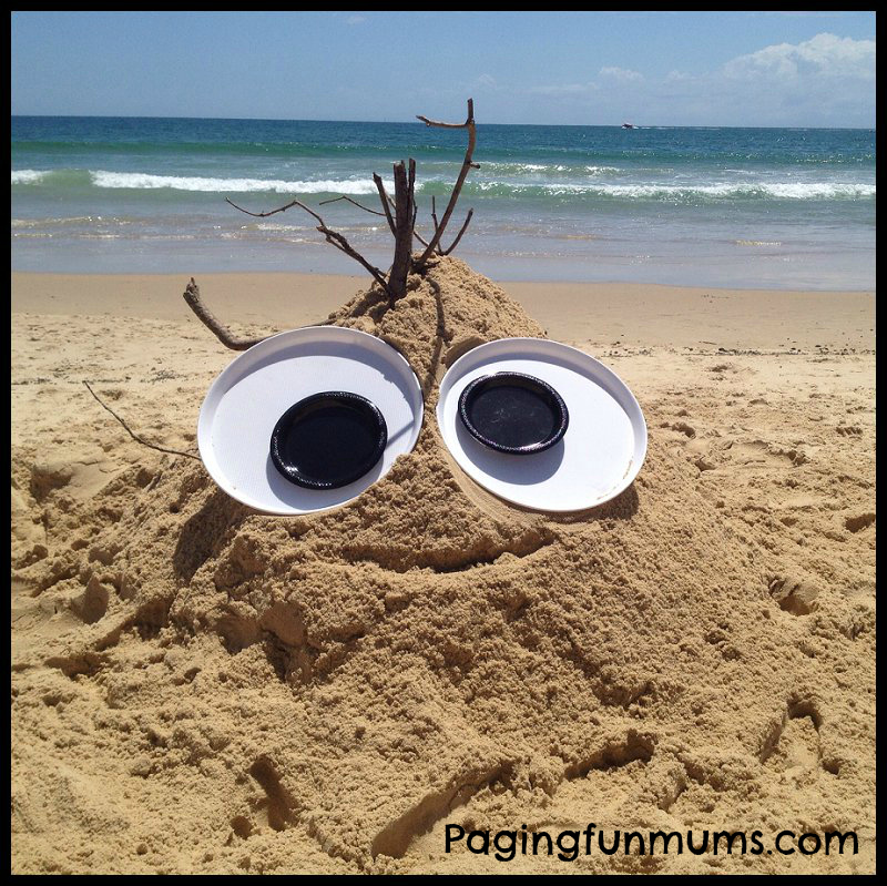 Sand Monster with Giant Googly Eyes - Paging Fun Mums