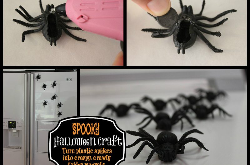 Easy Spider Magnets for Halloween