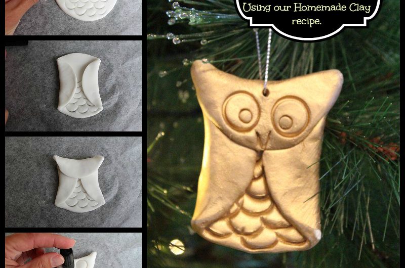 Clay Christmas Owls