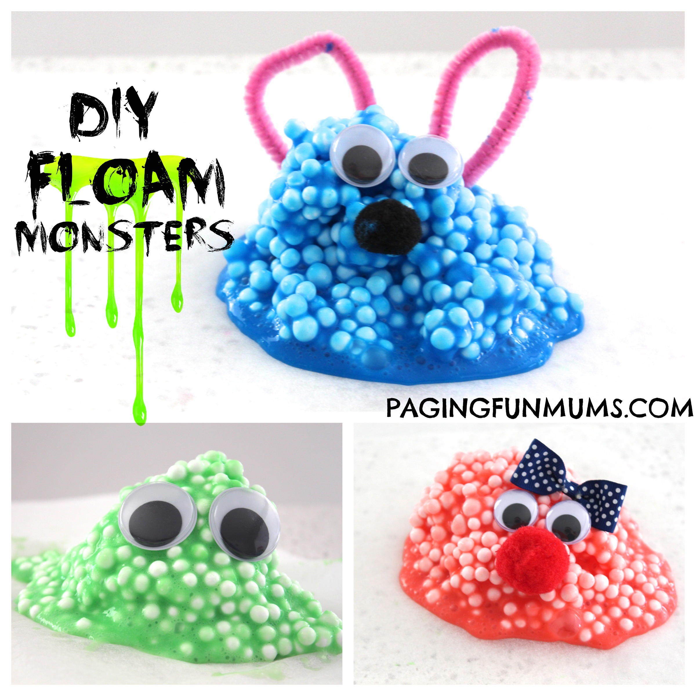 Floam' Monsters! Gooey, sensory FUN! - Paging Fun Mums
