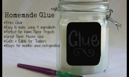 Homemade Glue - Perfect for home paper crafts like Paper Mache and so easy to make with only 4 ingredients! Safe and edible too!
