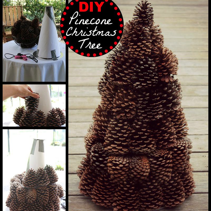 Christmas Tree Pine Cone Ideas are easy and fun diy for all ages