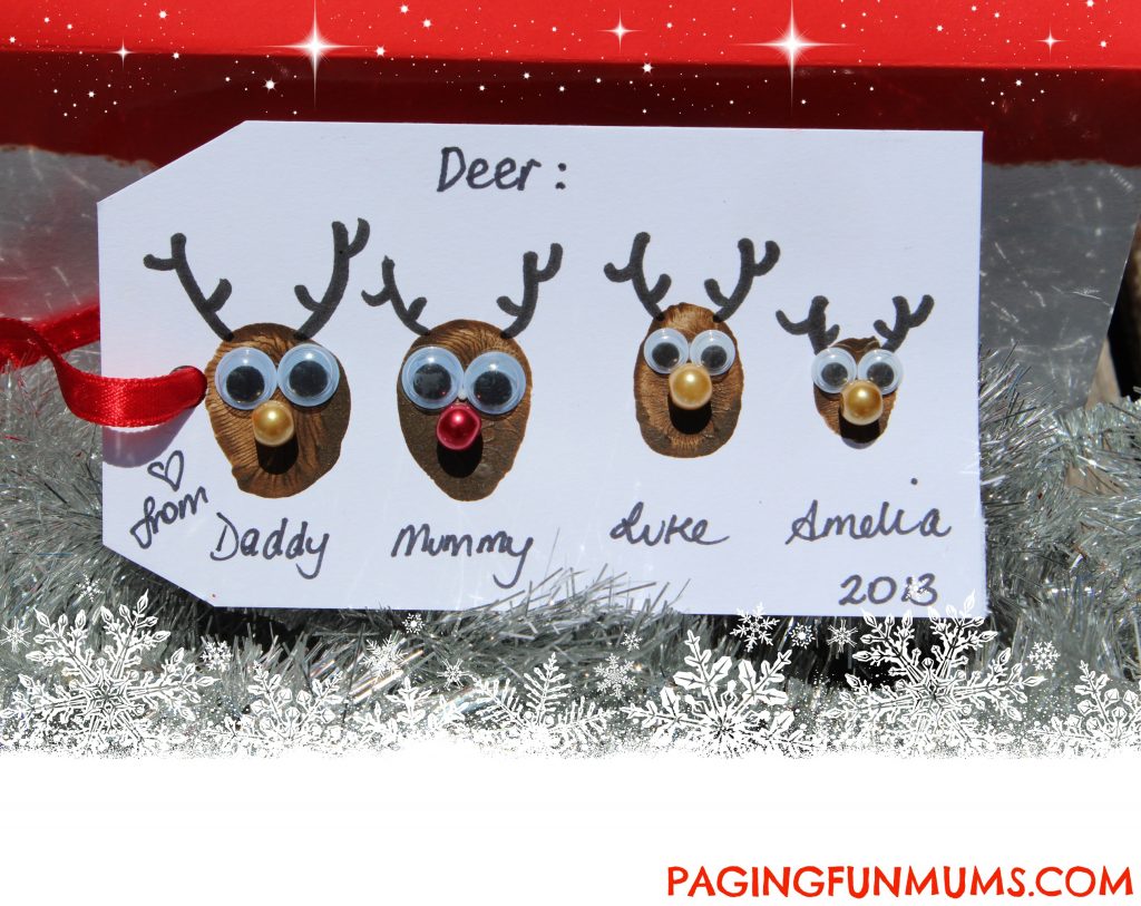 Thumbprint Reindeer Gift Cards