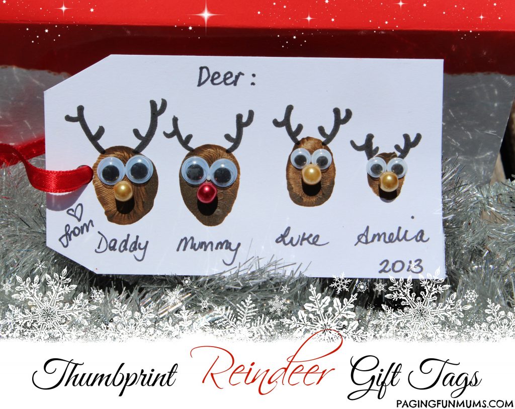 Thumbprint Reindeer Gift Tags 2