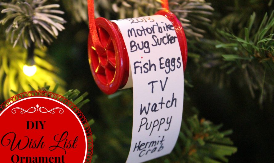 Adorable Christmas Wish List Ornament