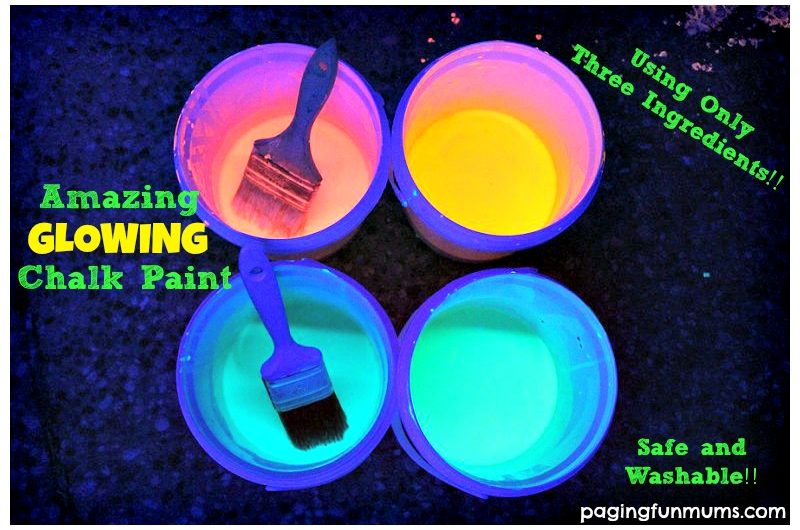 Glowing Chalk Paint – perfect for a glow party