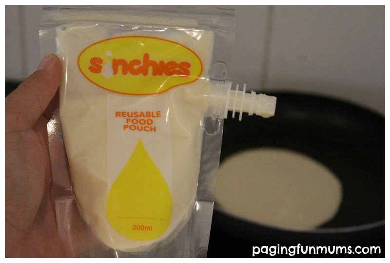 Freeze leftover pancake batter in re-usable food pouches