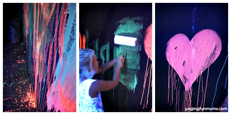 Glowing Chalk Paint for a GLOW party