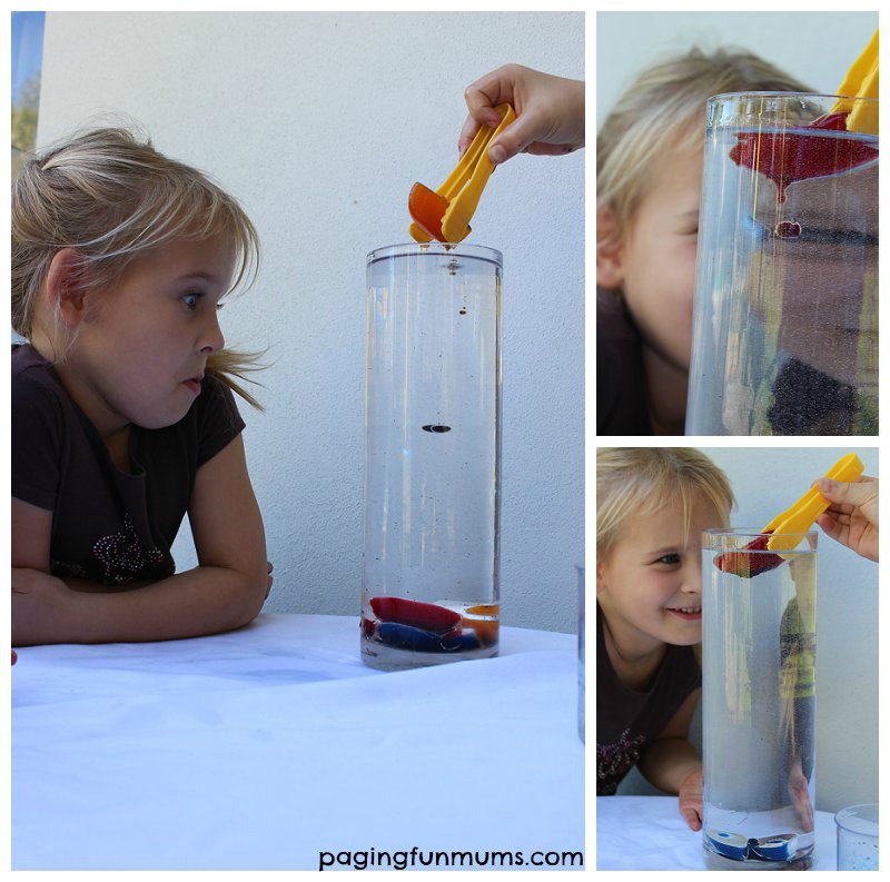 Kids Science Experiments - Ice, water and oil!