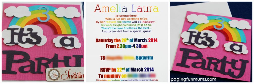 Rainbow Invitation Collage