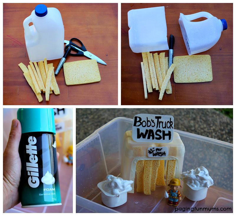 DIY Toy Car Wash easy to make and FUN to play with