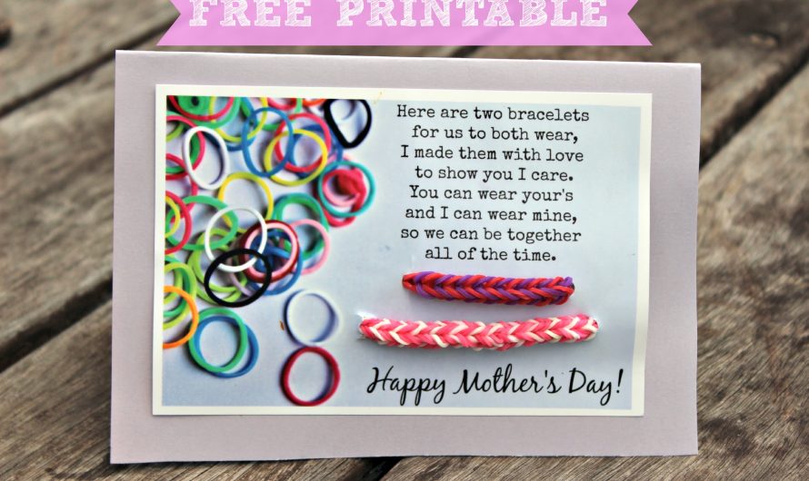 Mother’s Day Loom Bracelet Card – FREE Printable