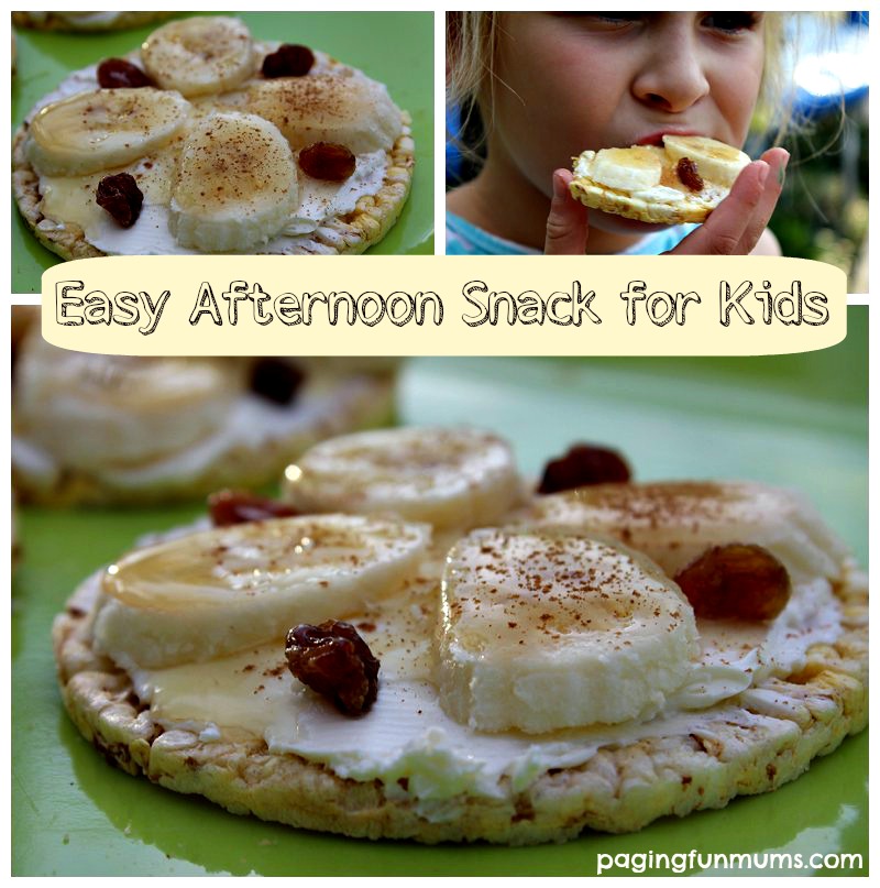 Banana Rice Cakes - Healthy Afternoon Snack for Kids