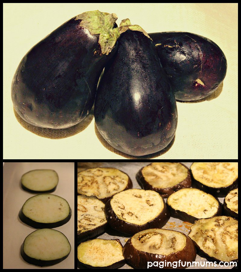 Eggplant Slices - salted and baked