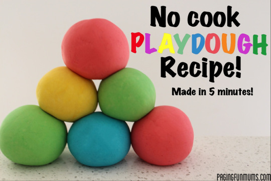No Cook Playdough Recipe made in 5 minutes