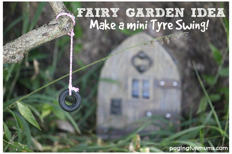 DIY Mini Tyre Swing – perfect addition to any fairy garden!