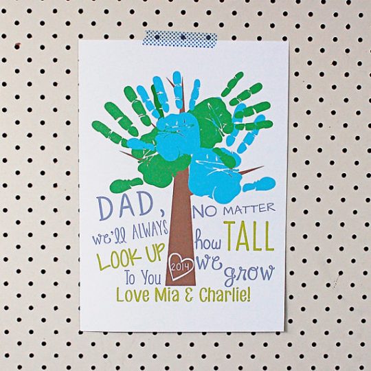 Father's Day Handprint Poster