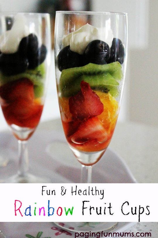 Fun and healthy Rainbow Fruit Cups