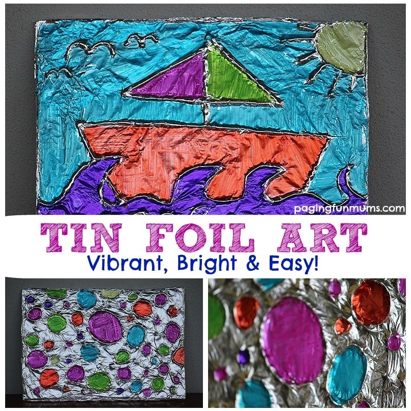 Aluminum foil art: 10 different ideas – Edu Art 4 Kids