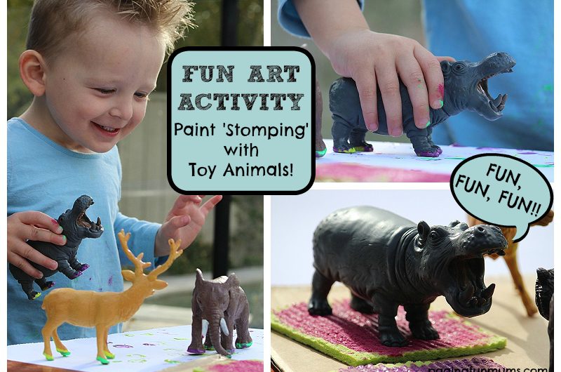 Fun Painting Activity Using Toy Animals
