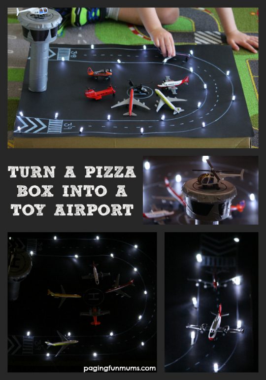 How to Turn a Pizza Box into a Toy Airport
