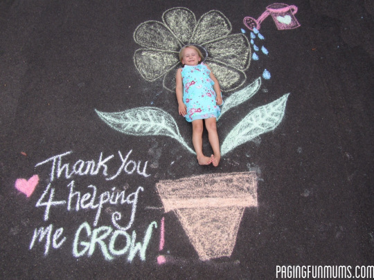 Thank you for helping me grow Chalk Art