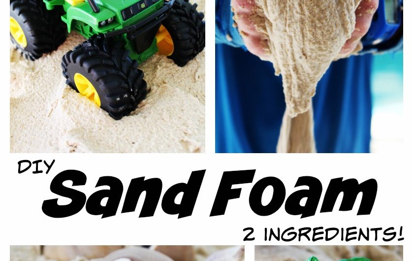 Sand Foam…two ingredients for super, sensory fun